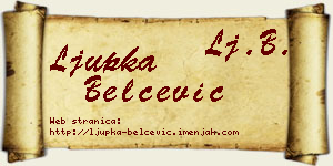 Ljupka Belčević vizit kartica